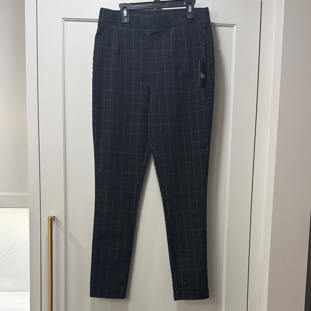 DKNY Women’s Black Plaid Dress Pants